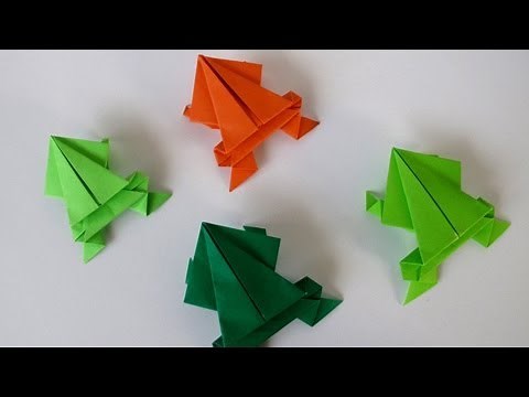 How to Fold an Origami Jumping Frog - Rana Saltarina