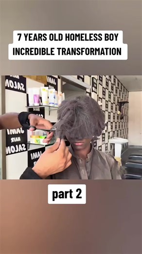 7 YEARS OLD HOMELESS BOY INCREDIBLE TRANSFORMATION #homeless #barber #shave #asmr @ASMR @ASMR Help