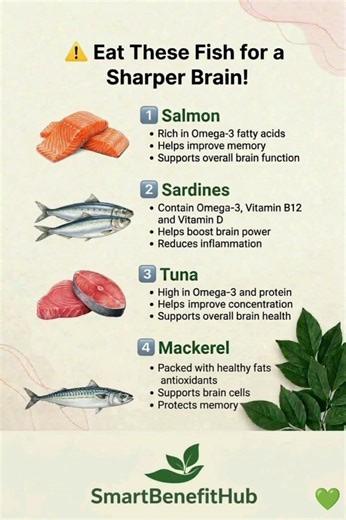 ⚠️ Eat These Fish for a Sharper Brain!