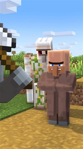 Villager VS Pillagers😂 #minecraft #shorts