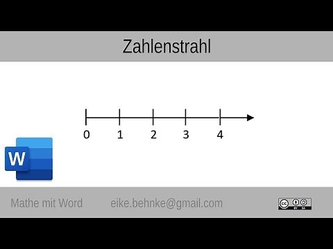 07 Zahlenstrahl zeichnen - Mathe mit Word