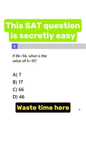 This SAT Question is Secretly Easy.. #math #sat #exam