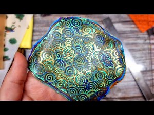 Deep Blue Ocean - Mokume Gane Polymer Clay Technique. How to make.