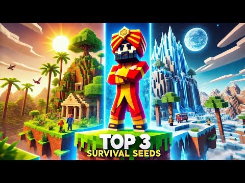 🔥 Top 3 Minecraft Survival Seeds (Best OP World Seeds to Start!)
