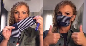[Video] En 4 sencillos pasos y con una media: así se hace un genial tapabocas casero
