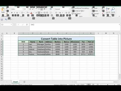 Convert Excel Table to Image Using Alt + H + V + U Shortcut | Excel Magic Trick!