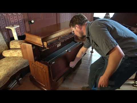 1899 Angelus Orchestral foot-pump Piano Player mechanical function and performance demo by Hans Herr