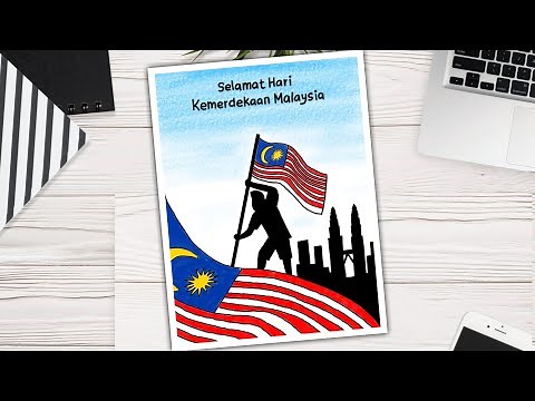 Cara melukis poster hari kemerdekaan Malaysia - POSTER HARI KEBANGSAAN