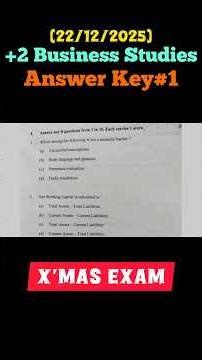 Plus Two Business Studies Answer Key2025#secondterm