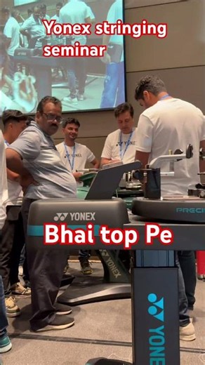 Yonex stringing seminar, 2026 seminar bro at the very top #sonusports #indiatopstringer #strings ...