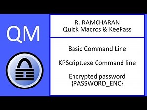 Quick Macros KeePass tutorial (encrypted password, {PASSWORD_ENC})