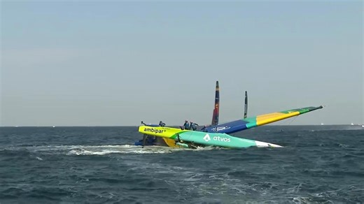 Brazil and France crash in practice ahead of Germany Sail Grand Prix
