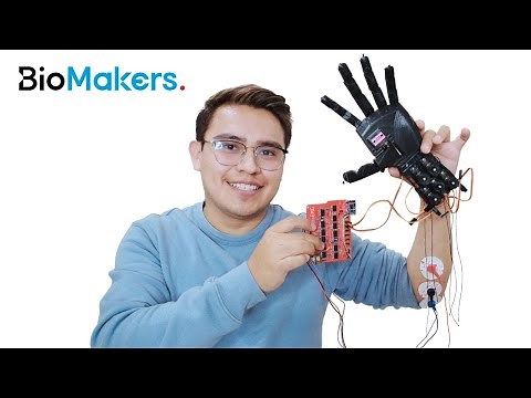 Mano Robótica con sensor EMG. Biomakers.