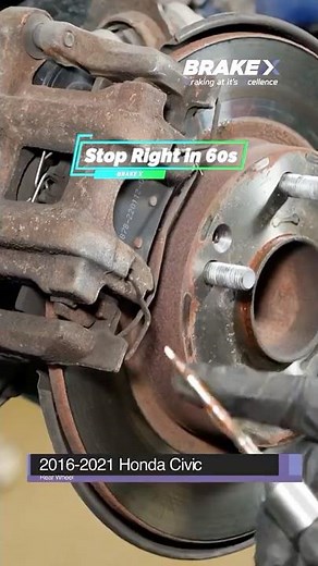Quick Rear Brake Repair Tutorial 2016–2025 | Honda Civic Step by Step #BRAKE X #hondacivic