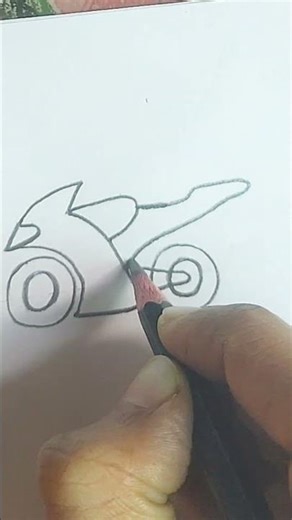 Realistic Motorbike Pencil Drawing 😱 | Satisfying Art #ytshorts