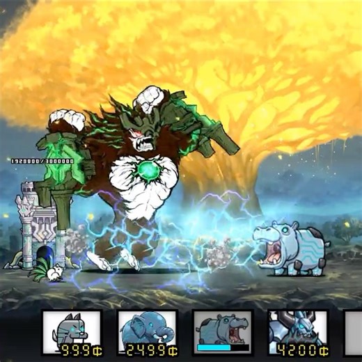 Cyber Hippo vs Zero Luza #shorts #bcu #privatemerchant #luza #cyber #thebattlecats