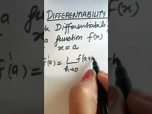 Differentiability of a function# how to check Differentiability of a function