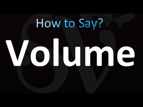 How to Pronounce Volume (correctly!)