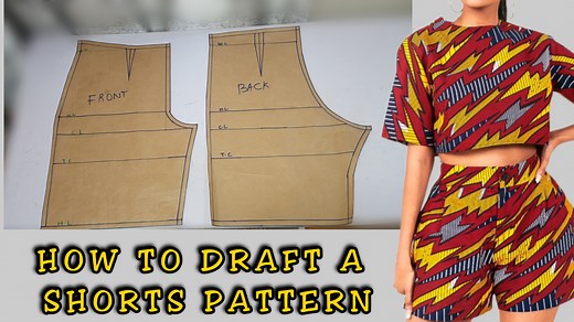 EASIEST WAY TO DRAFT A SHORTS PATTERN Here is a step by step tutorial on how to draft a shorts pattern How I made over 1 million naira from tailoring: https://youtu.be/7Ie6QLvbw4M | Stitch-a-dress