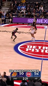 KD hits the deck and still serves up dimes! 👏 PHX-DET • NBA League Pass | NBA