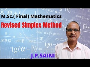 M.Sc.(Final) Maths-Revised Simplex Method