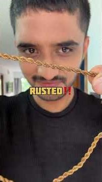 Salt water Rust challenge with our gold plated chain