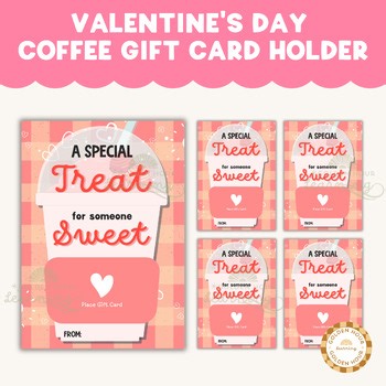 Valentine Card Holder | Valentine’s Day Coffee Gift Card Holder Printable