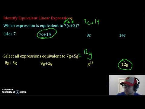 Identify Equivalent Linear Expressions