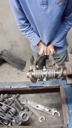 Perfect double spring making on machine no cnic#Short