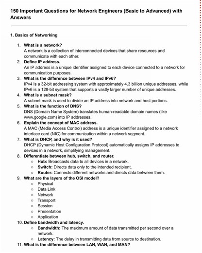 Important network engineer interview questions #network_engineer #Techsteg متنساش تعمل متابعه لصفحة Techsteg | Techsteg