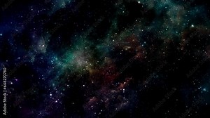 Minimalist Nebula Night Scene Stock Video