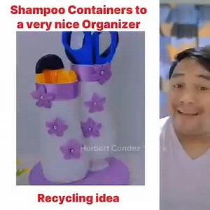 Shampoo Containers to a very nice organizer, nice recycling idea #diy #diyideas #tips #tipsandtricks #TipsTricks #hacksandtips #lifehacksforhome #trend #virals #trendingvideo #lifehacks #lifehack #lifehacktutorial #plasticbottle #shampoocontainers #recyclingideas #recycle #recycling #recycledmaterials #organizerideas #usefultips #amazingvideo | Herbert Condez Sastre