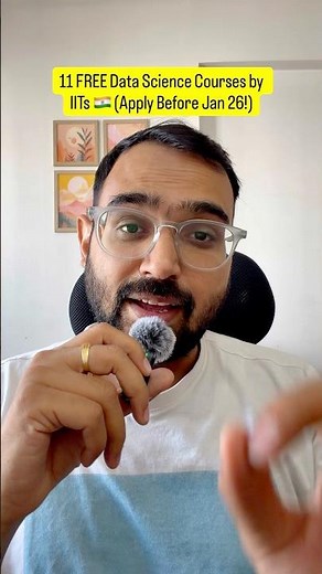 11 FREE Data Science Courses by IITs 🇮🇳 (Apply Before Jan 26!)