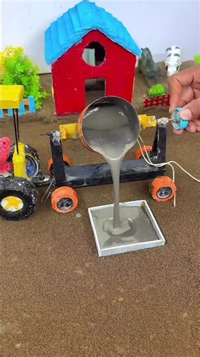 Amazing Mini Tractor Pillar making | Construction Machine project ! #shorts #youtubeshorts