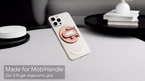 Magnetic Base Adapter for Phone Grips & Collapsible Sockets - Hidden Mirror, 2.8mm Aluminum, N55 Magnets, Removable for Charging, Compatible with MagSafe Cases (Rose Gold)