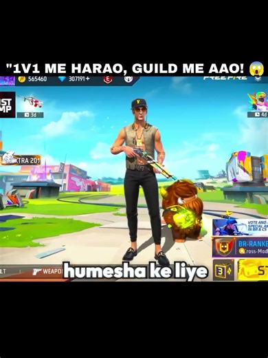 1v1 Me Harao, Guild Me Aao! 😱 Satvik vs 100 Level Player 🔥 #Shorts #lyrics#freefire#satvik #4kstatus