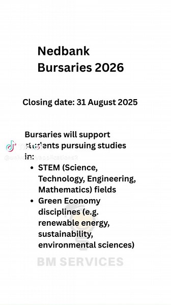Nedbank Bursaries for 2026: Apply by August 2025
