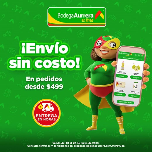 Haz tu pedido en Bodega Aurrera en línea y aprovecha el envío sin costo. ¡Los precios más bajos hasta la puerta de tu casa! | Bodega Aurrera