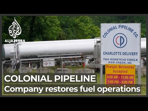 US Colonial Pipeline resumes operations after cyberattack