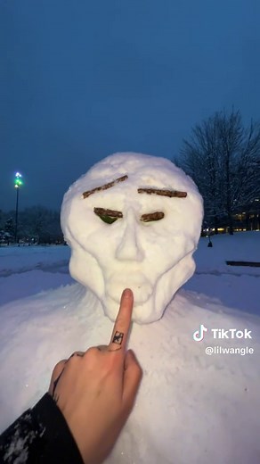 snowman been mewing #fyp #snowman