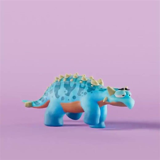 this little dinosaur is oddly satisfying 🦕💙 | toonix animation #shorts