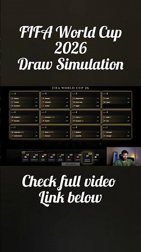 FIFA WORLD CUP 2026 DRAW SIMULATION #fifa #draw #worldcup #fifaworldcup2026