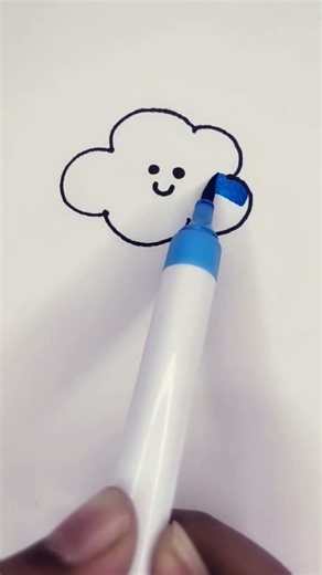 CUTE EASY CLOUD DROWING FOR KIDS ☁✨ #cloud # cutedrowing #easy