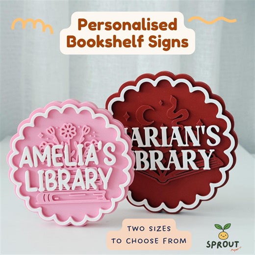 Personalized Library Sign | Custom Book Nook Decor - Etsy Australia