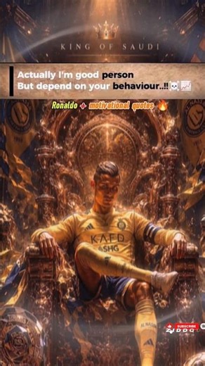 👑 "I'm Good... It Depends on Your Behaviour!" 😎 | Ronaldo mindset #cristianoronaldo #football #messi