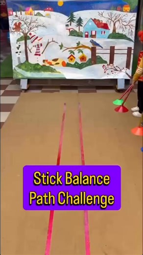 Stick balance path challenge improves balance, hand-eye coordination, body control and concentration. It also develops spatial awareness, fine motor control and the ability to follow directions. #sunriseldh #playbasedlearning #kidsactivity #EarlyEducation #fblifestyle | Sunrise Nursery School