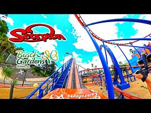 [4K] Scorpion - Defunct Looping Roller Coaster | Front Row POV | Busch Gardens Tampa Bay