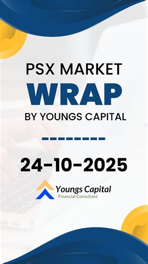 PSX - Evening Market Wrap! Here’s your quick look at today’s PSX performance: movers, shakers, and what might come next. Have any question or confusion? Follow Youngs Capital, Join our exclusive communities on Facebook and WhatsApp where our experts are available to guide and answer your queries. (Links in Comments below) . . . #PSX #KSE100 #pakistanstockmarket | Youngs Capital