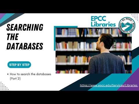 Searching the databases Part 2
