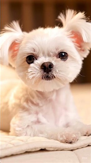 Maltese Mix Dog Portrait: Her Cutest Hairstyle Ever! ✨